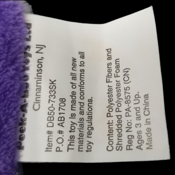 PEEK-A-BOO TOYS UNICORN PILLOW / PLUSH - Picture 2 of 4